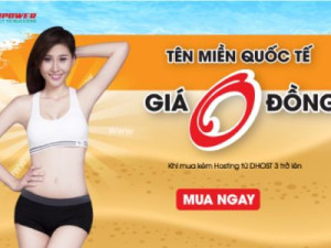 Sở hữu tên miền Quốc tế 0 đồng khi mua Hosting