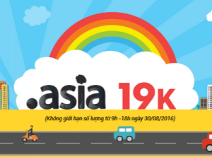 Thứ 3 vui vẻ – Đăng ký không giới hạn tên miền .ASIA chỉ 19k
