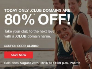 Flash Sale! Tên miền .CLUB chỉ 2$, Không giới hạn số lượng, Transfer được