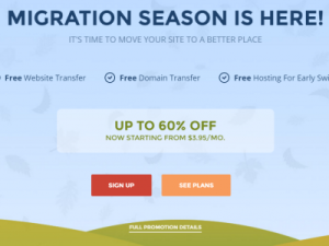 Migration Season – SiteGround giảm giá 60% hosting, miễn phí nhiều dịch vụ đi kèm
