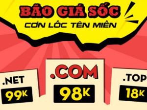 Bão giá sốc với khuyến mại tên miền từ Tenten