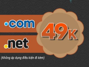 Tenten giảm giá cực sốc tên miền .COM và .NET, giá chỉ 49k