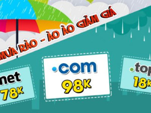 Ào ào khuyến mại tên miền từ Tenten, .COM giá 98k, .NET giá 78k